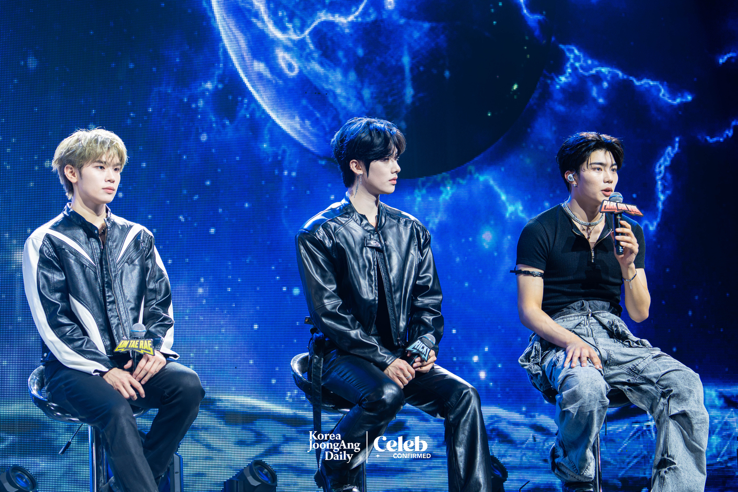 ZeroBaseOne answers reporters’ questions during a showcase for the release of its first full-length album, “Never Say Never,” at the Blue Square in central Seoul on Sept 1. [DANIELA GONZALEZ PEREZ]