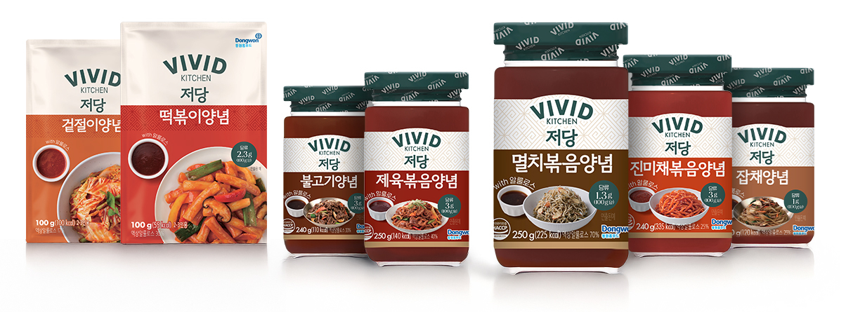 Vivid Kitchen's low-sugar, low-calorie sauce line [DONGWON HOME FOOD]