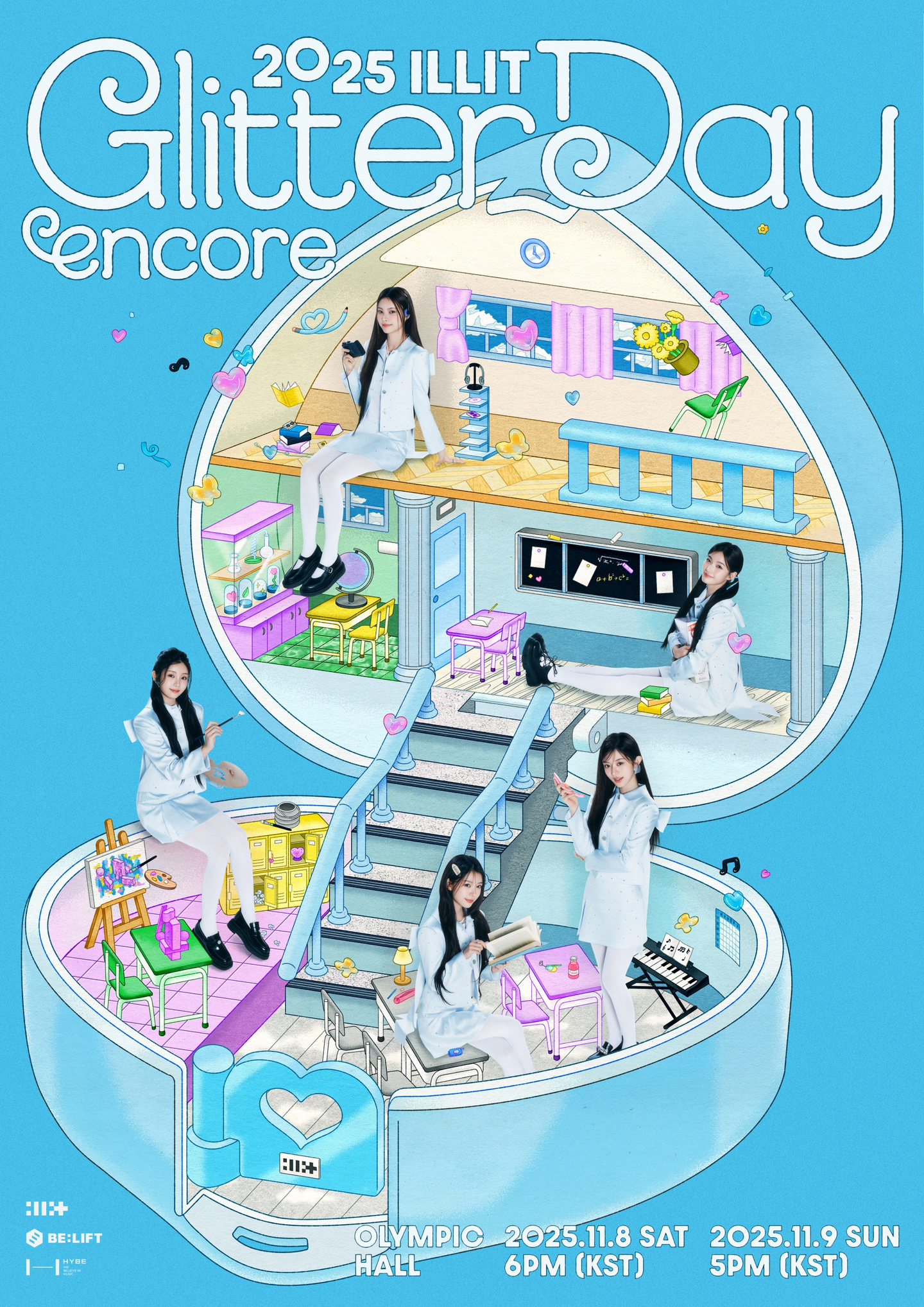 Poster for ILLIT's ″Glitter Day″ concert series [BELIFT LAB]
