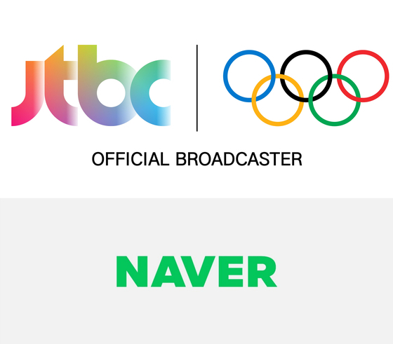 Logos of broadcaster JTBC, the Olympic Games and Naver [JOONGANG ILBO]