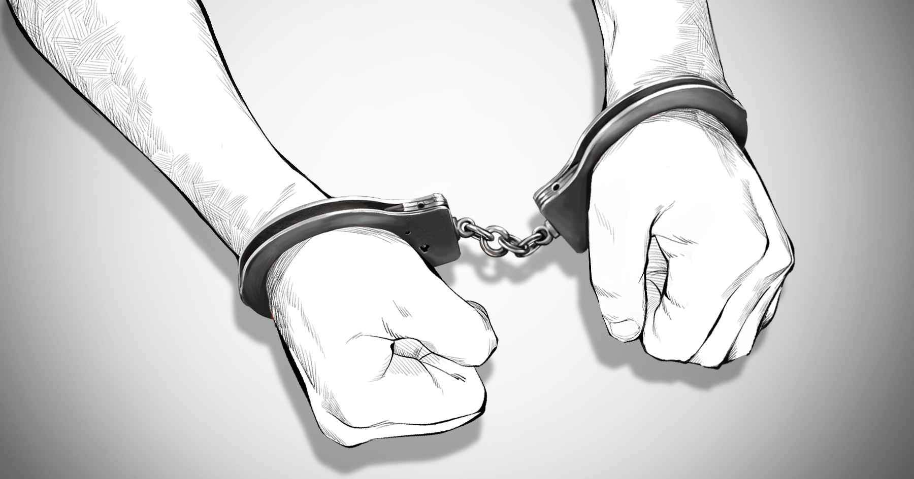 An illustration of a person being arrested [YONHAP]