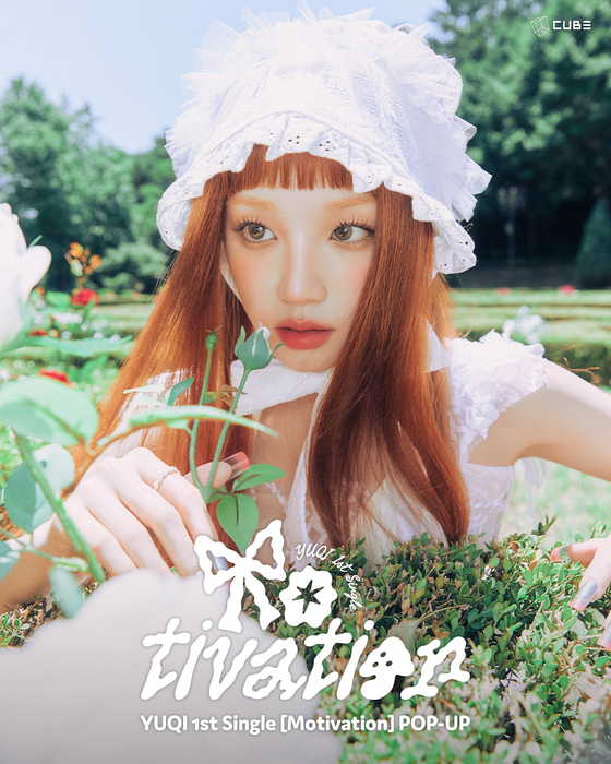 A poster featuring Yuqi of girl group i-dle [CUBE ENTERTAINMENT]