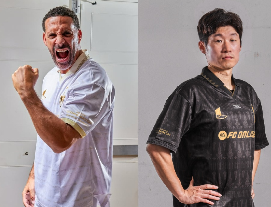 Footballers Rio Ferdinand, left, and Park Ji-sung, set to take part in the 2025 Nexon Icons Match football game, which takes place on Sept. 13 and 14 at the Seoul World Cup Stadium in western Seoul [NEXON]