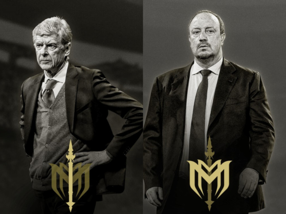 Arsene Wenger, left, and Rafa Benítez [SCREEN CAPTURE]