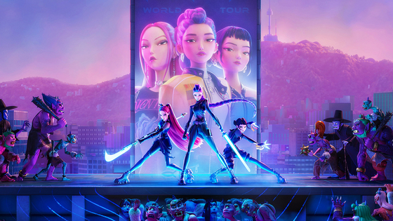 A scene from the Netflix animated film ″KPop Demon Hunters″ [NETFLIX]