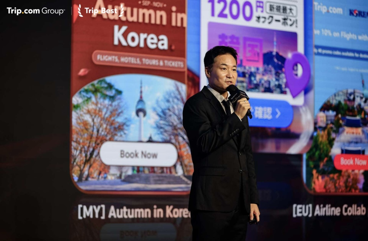 Justin Hong, Trip.com Korea's general manager, speaks during "Trip.Best 2025: Korea Travel Trends Unpacked" event at the Paradise City in Incheon on Sept. 16. [TRIP.COM]