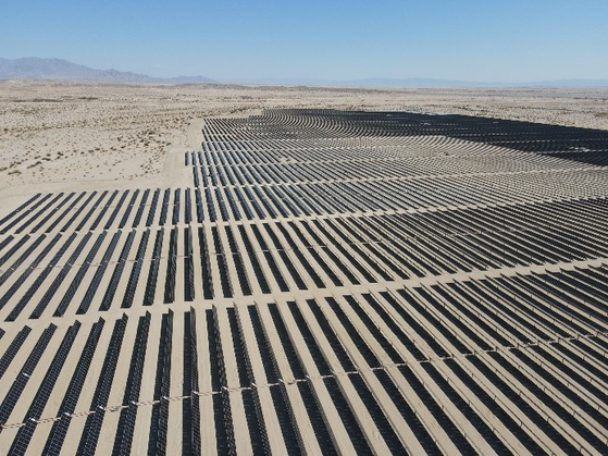 A picture of Hanwha Qcells' solar panels in California, installed in May 2024 [HANWHA QCELLS]