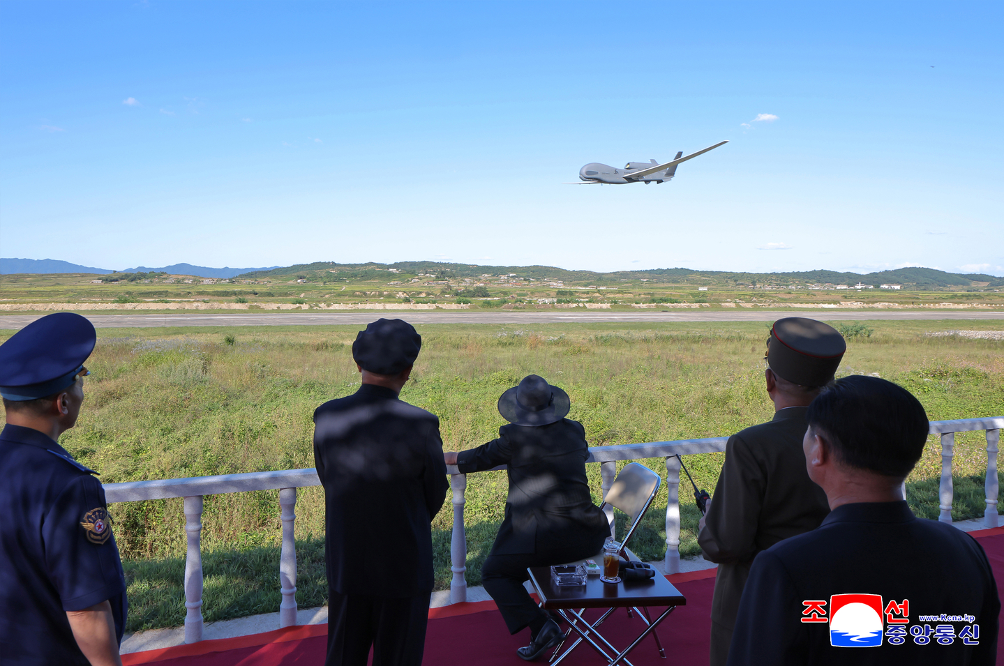 North Korean leader Kim Jong-un oversaw a performance test of unmanned weapons systems developed and produced by research institutes and factories under the Unmanned Aeronautical Technology Complex on Sept. 18. [KCNA]