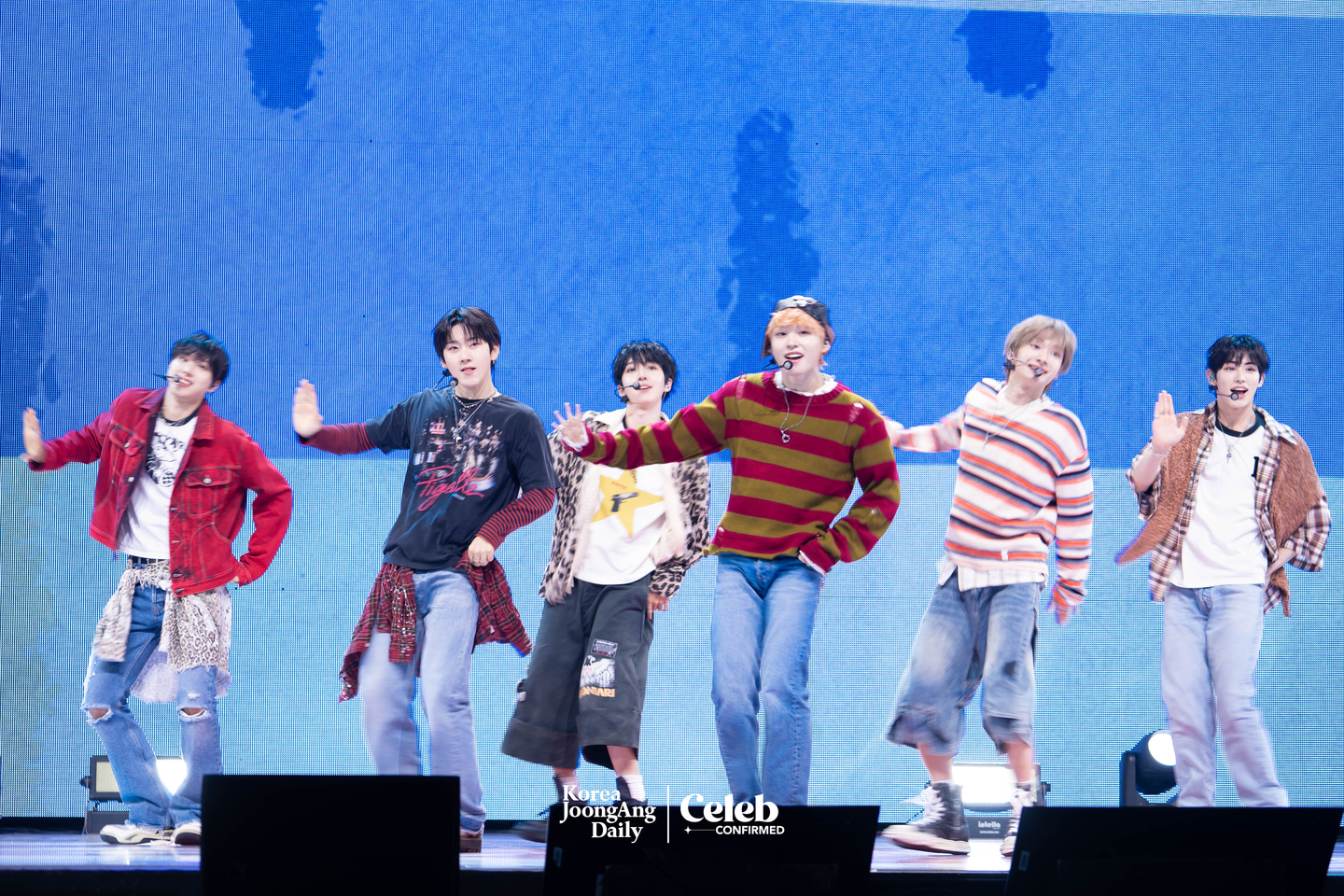 Boy band KickFlip performs lead track “My First Love Song” during a showcase for the release of its third EP, “My First Flip,” at Yes24 Live Hall in eastern Seoul on Sept. 22. [DANIELA GONZALEZ PEREZ]