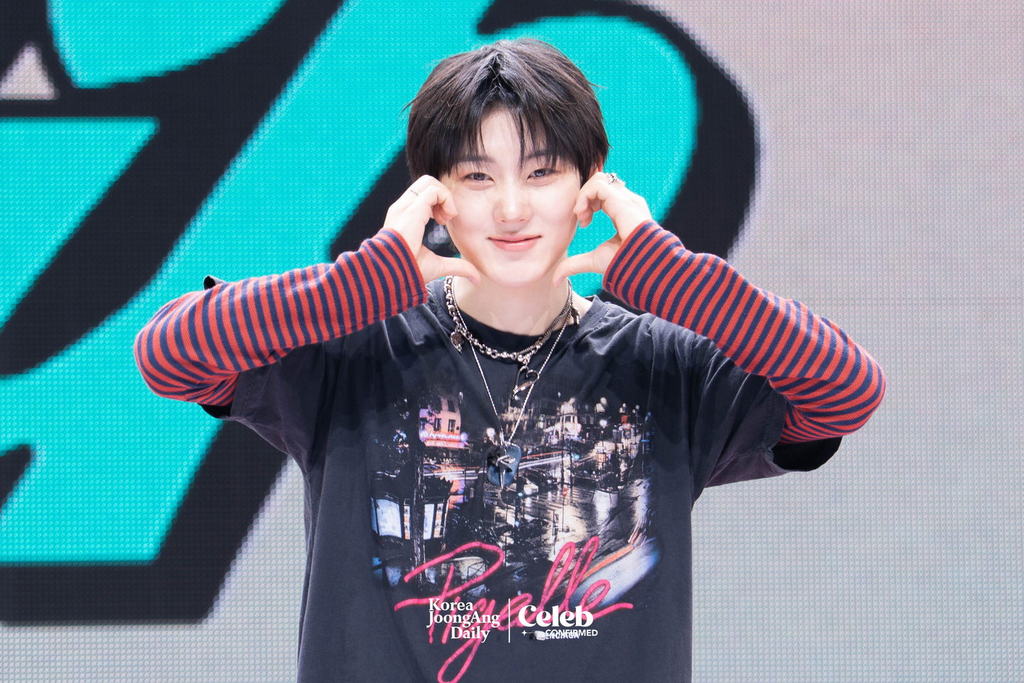 KickFlip’s Kyehoon poses for photos during a showcase for the release of the group’s third EP, “My First Flip,” at Yes24 Live Hall in eastern Seoul on Sept. 22. [DANIELA GONZALEZ PEREZ]