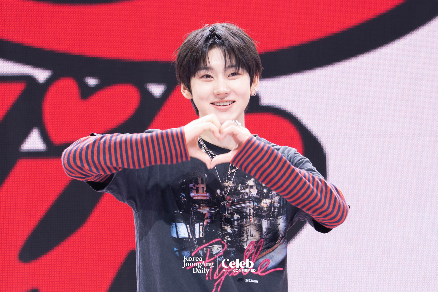 KickFlip’s Kyehoon poses for photos during a showcase for the release of the group’s third EP, “My First Flip,” at Yes24 Live Hall in eastern Seoul on Sept. 22. [DANIELA GONZALEZ PEREZ]