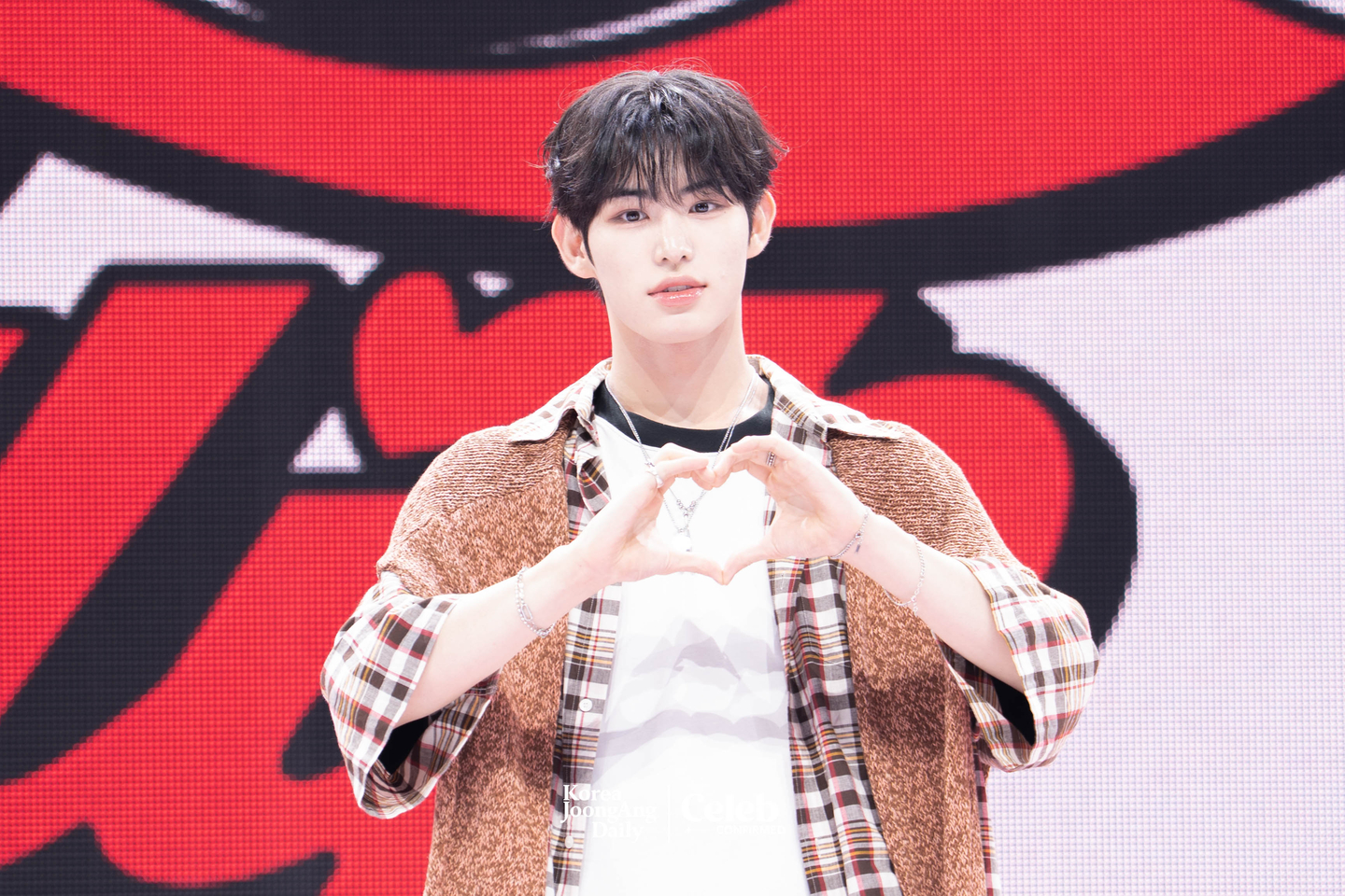 KickFlip’s Minje poses for photos during a showcase for the release of the group’s third EP, “My First Flip,” at Yes24 Live Hall in eastern Seoul on Sept. 22. [DANIELA GONZALEZ PEREZ]