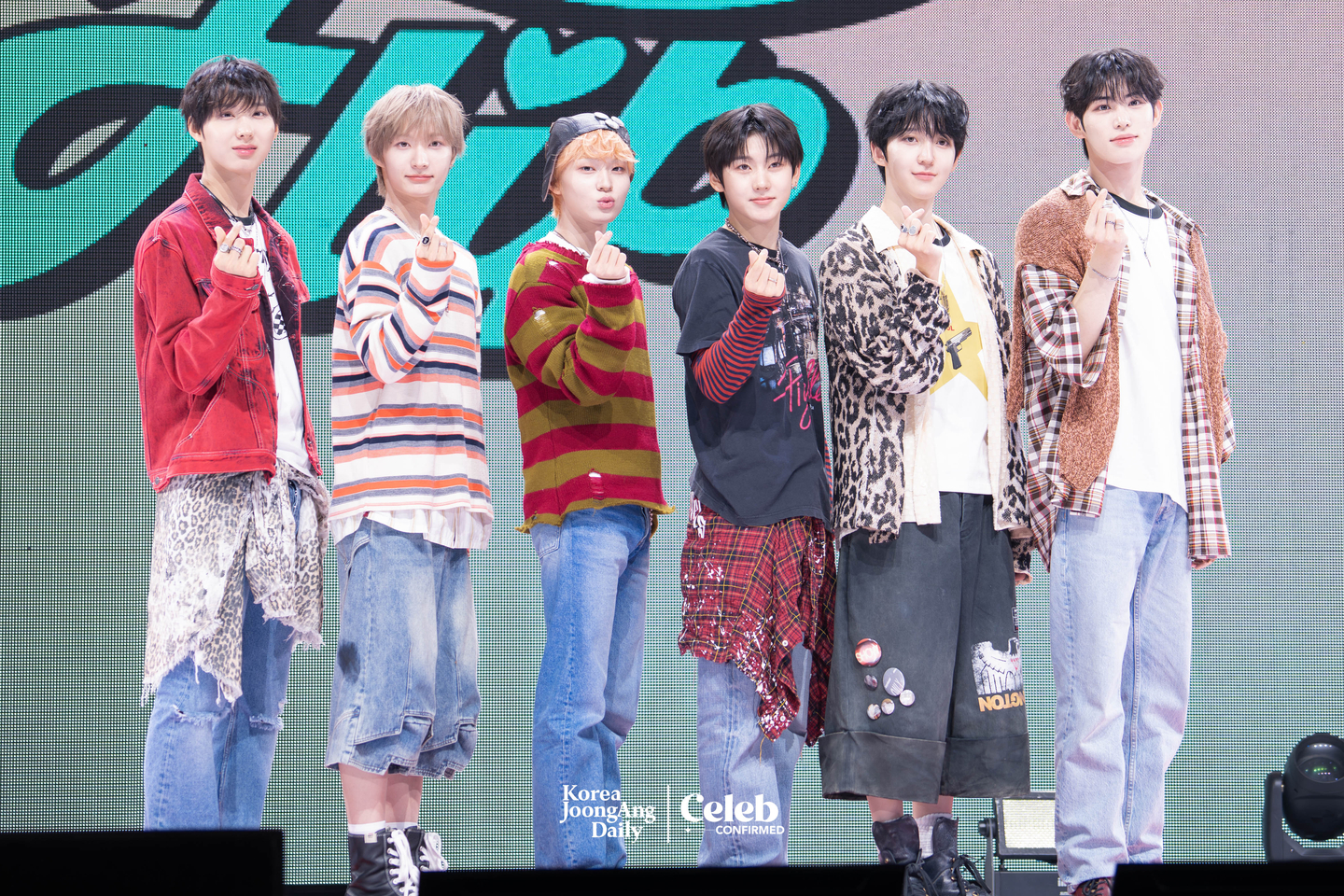 Boy band KickFlip poses for photos during a showcase for the release of its third EP, “My First Flip,” at Yes24 Live Hall in eastern Seoul on Sept. 22. [DANIELA GONZALEZ PEREZ]