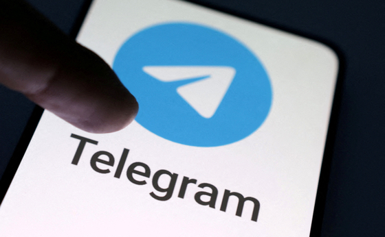 The Telegram app logo is seen in this photo taken on Aug. 27, 2024. [REUTERS/YONHAP]