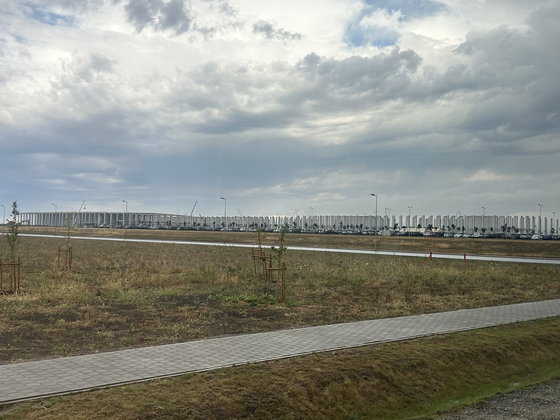An EVE Energy battery factory is being built near BMW's manufacturing plant in Debrecen, Hungary. [SARAH CHEA]