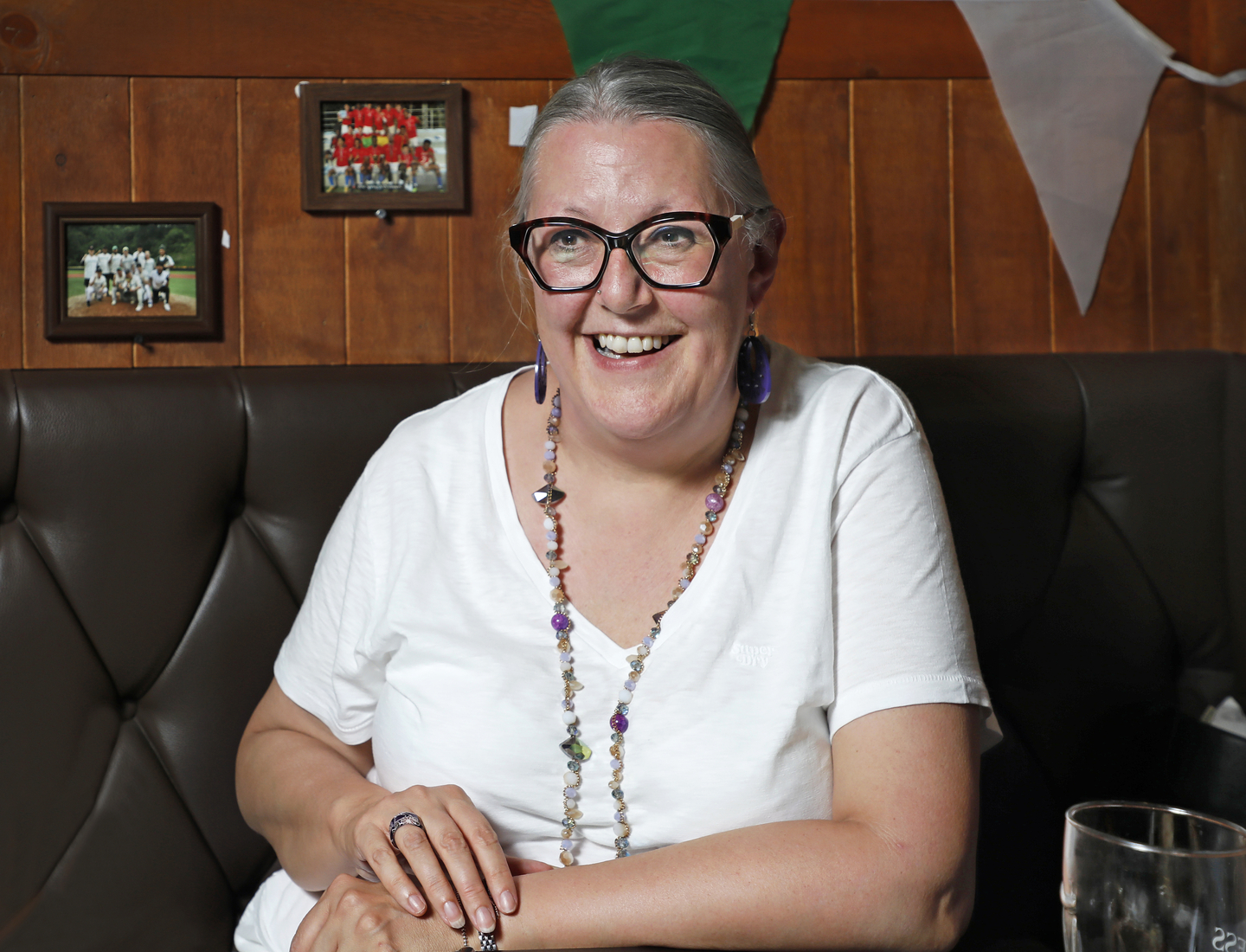 Irish Ambassador to Korea Michelle Winthrop speaks during an interview with the Korea JoongAng Daily at The Craic House in Yongsan District, central Seoul, on Aug. 21. [PARK SANG-MOON]