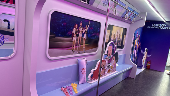 A photo spot inside a shop at the "KPop Demon Hunters" zone [WOO JI-WON]