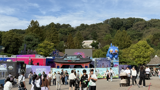 The "KPop Demon Hunters" zone is still under construction. [WOO JI-WON]