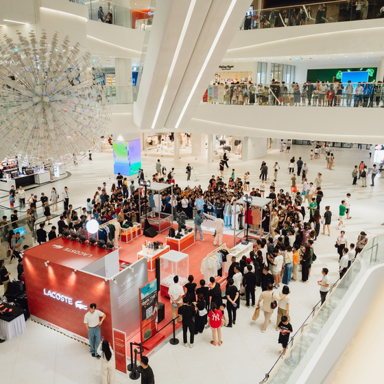 A Lacoste pop-up held at Lotte Mall West Lake Hanoi in Vietnam [LOTTE SHOPPING]