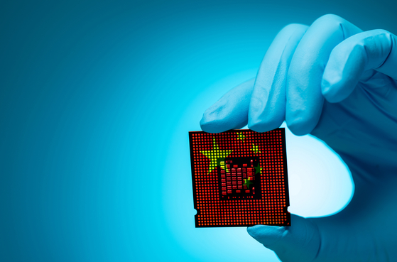 A graphic image of a Chinese chip [GETTY IMAGES]