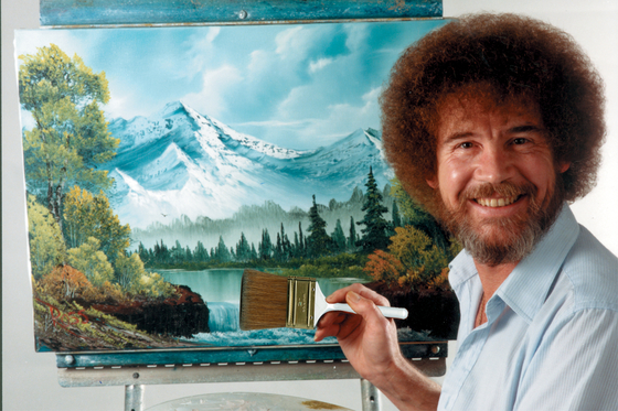 This undated image shows artist Bob Ross, host of the series “The Joy of Painting” [AP/YONHAP] 