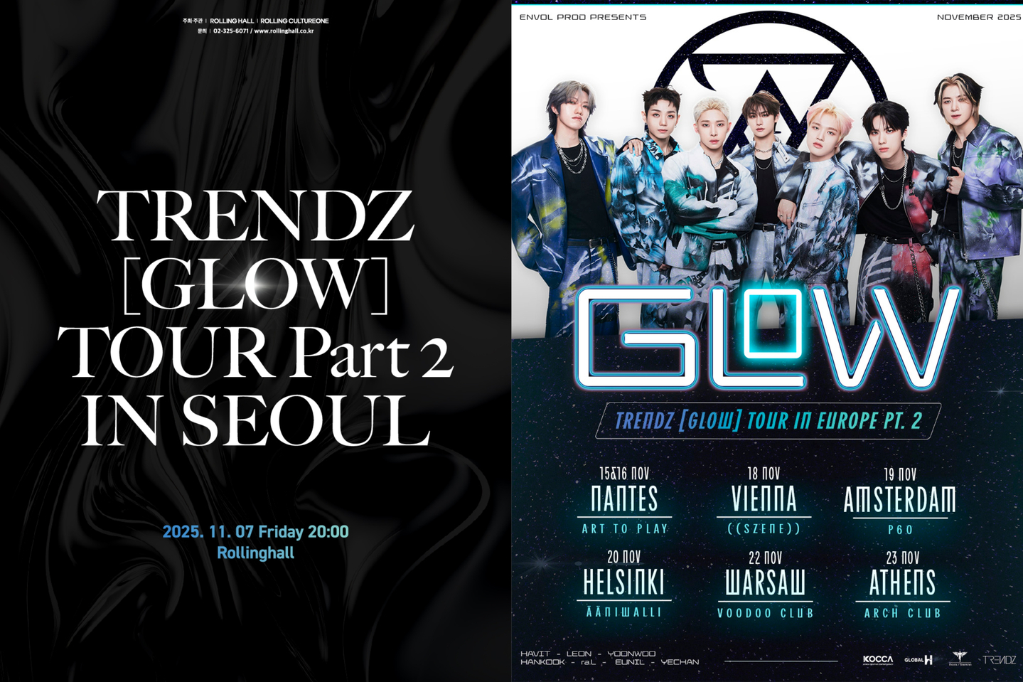Posters for Trendz's concerts in November [GLOBAL H MEDIA]