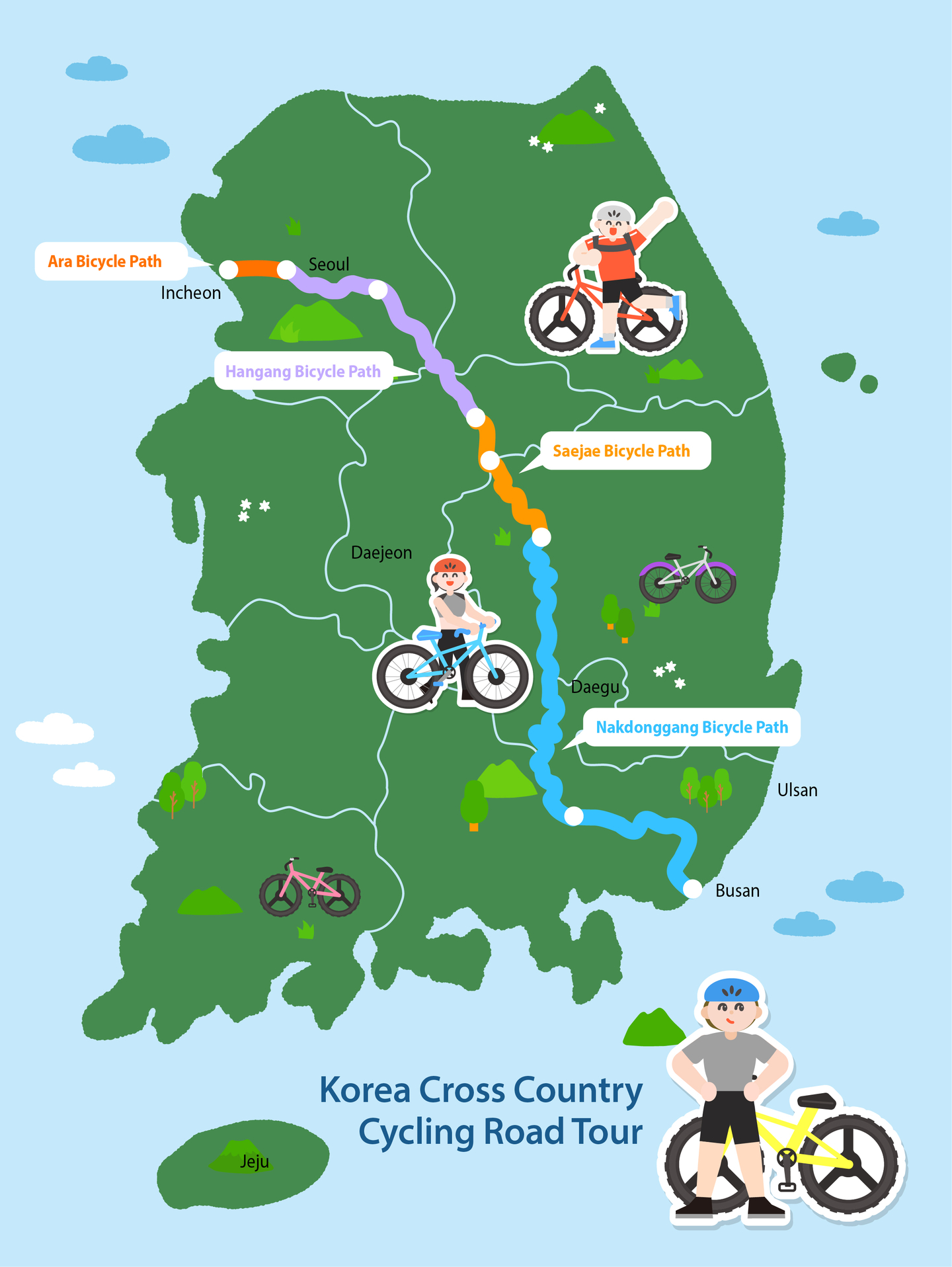 The Korea Cross Country Cycling Road  [KOREA JOONGANG DAILY]