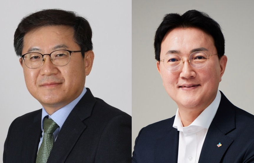 CJ Group on Oct. 17 announced executive reshuffles at two of its key affiliates, CJ CheilJedang and CJ Foodville: Yoon Seok-hwan, left, was named the CJ CheilJedang's new CEO and Lee Geon-il was appointed CEO of CJ Foodville. [CJ GROUP]
