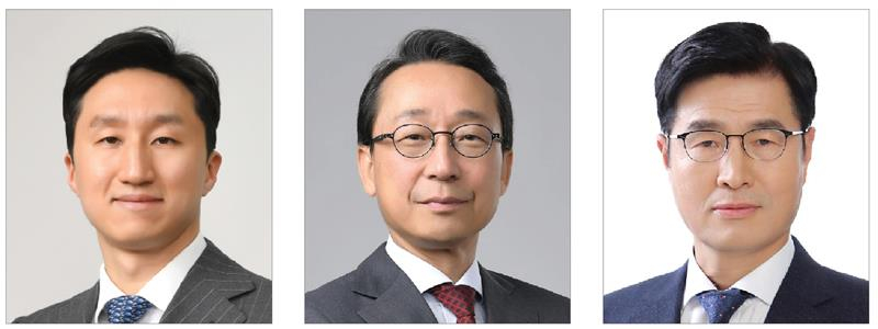 HD Hyundai announced a management reshuffle on Oct. 17. From left, Vice Chairman Chung Ki-sun, Vice Chairman Cho Young-cheul and Vice Chairman Lee Sang-kyun [HD HYUNDAI]