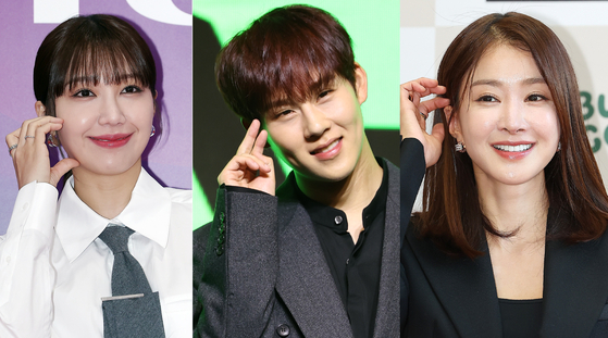 Celebrities who changed their names, from left: Singer Jeong Eun-ji, who changed her name from Jeong Hye-rim; Singer Joohoney of boy band Monsta X who changed his name from Lee Ji-hwan to Lee Ho-jun and eventually Lee Ju-heon; and actor Lee Si-young who changed her name from Lee Eun-rae [NEWS1]
