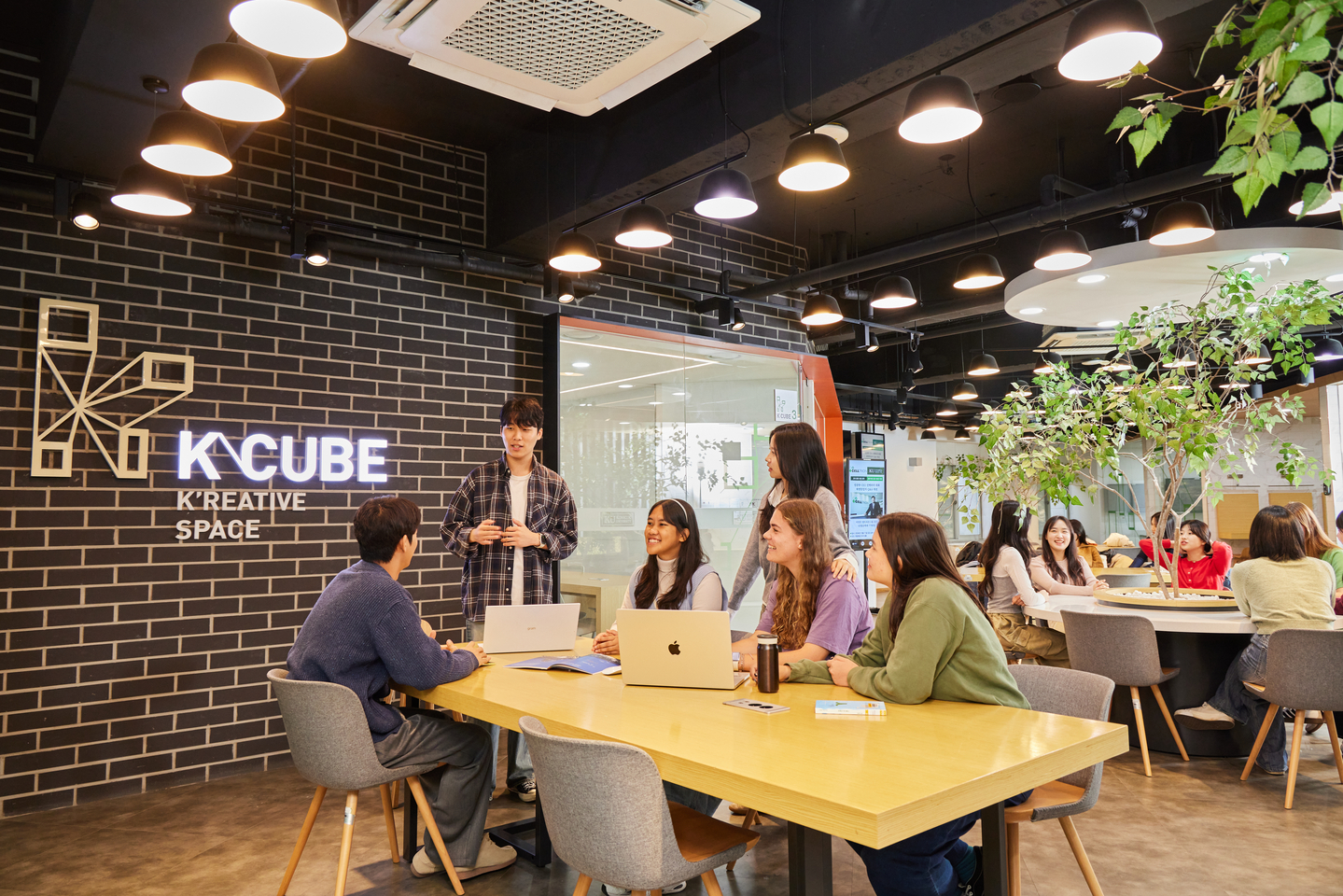 Students gather at Konkuk University's K-Cube [KONKUK UNIVERSITY]