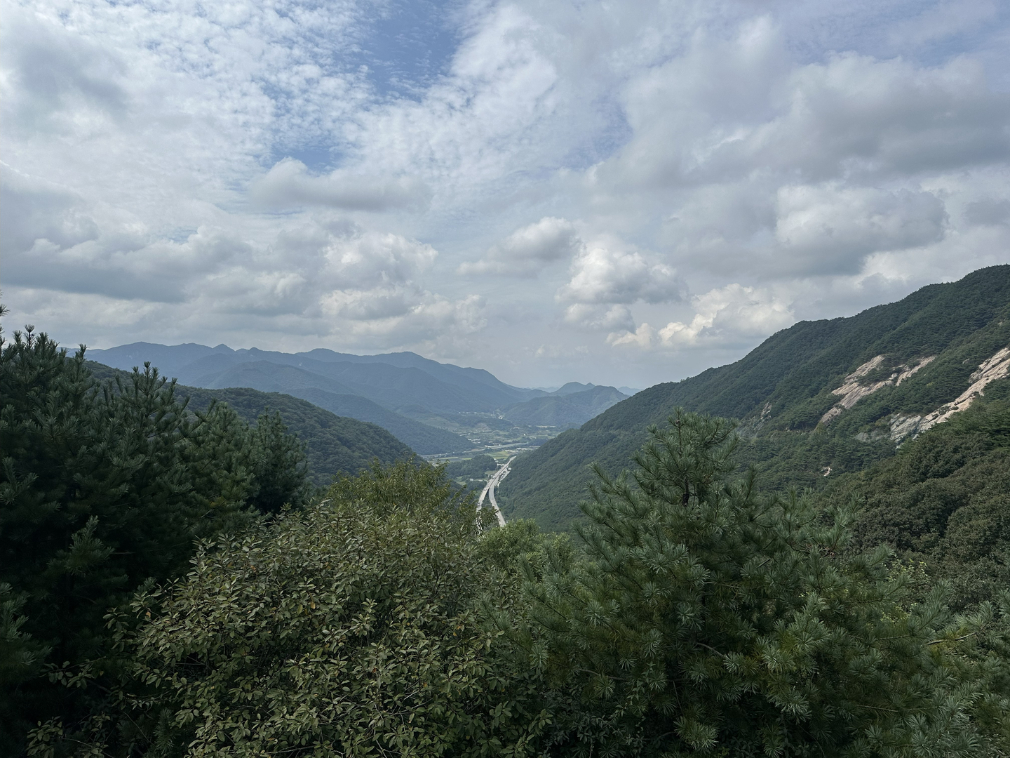 The view from the top of Ihwaryeong in North Chungcheong on Sept. 29.  [JIM BULLEY]