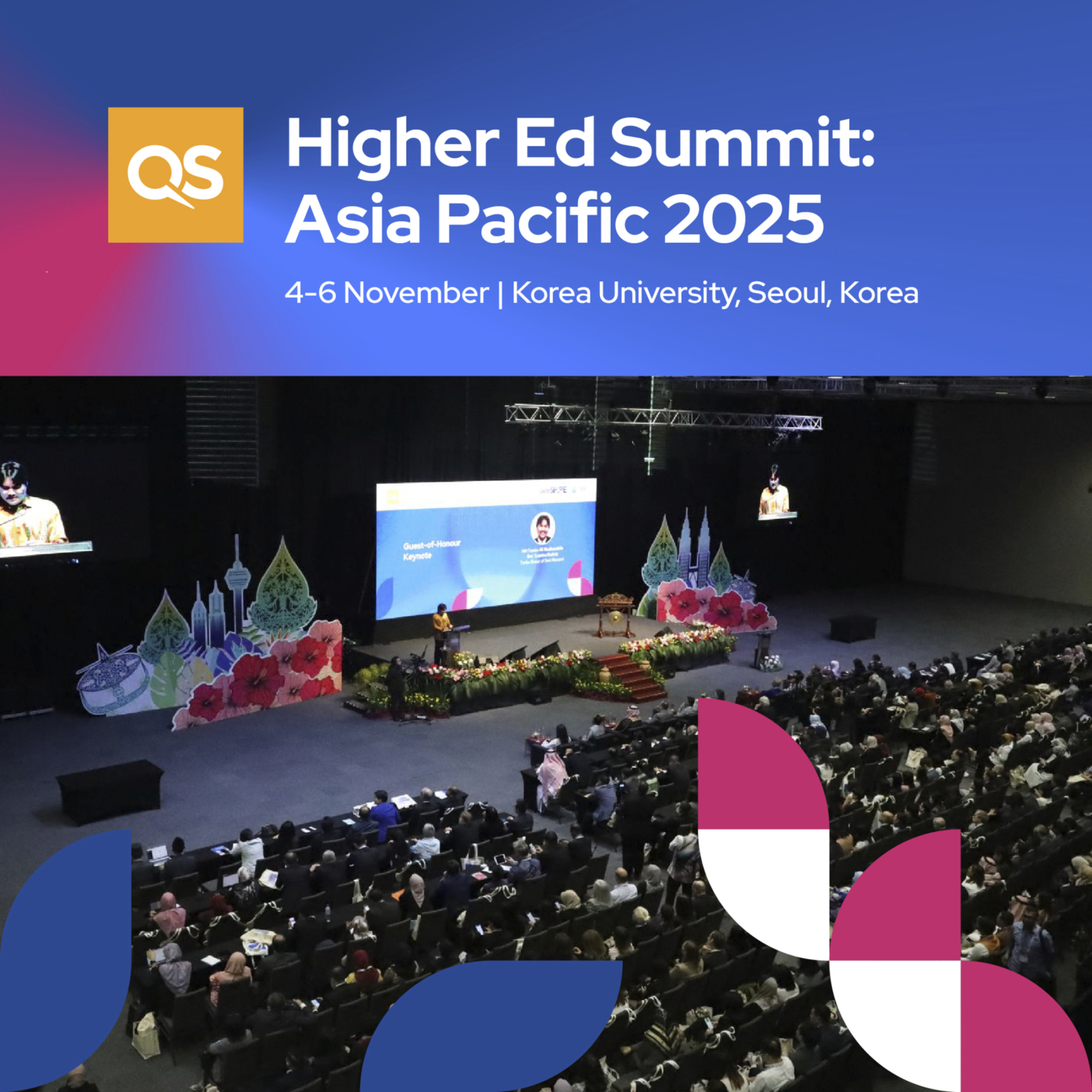 A promotional image for the QS Higher Ed Summit: Asia Pacific 2025 [KOREA UNIVERSITY]