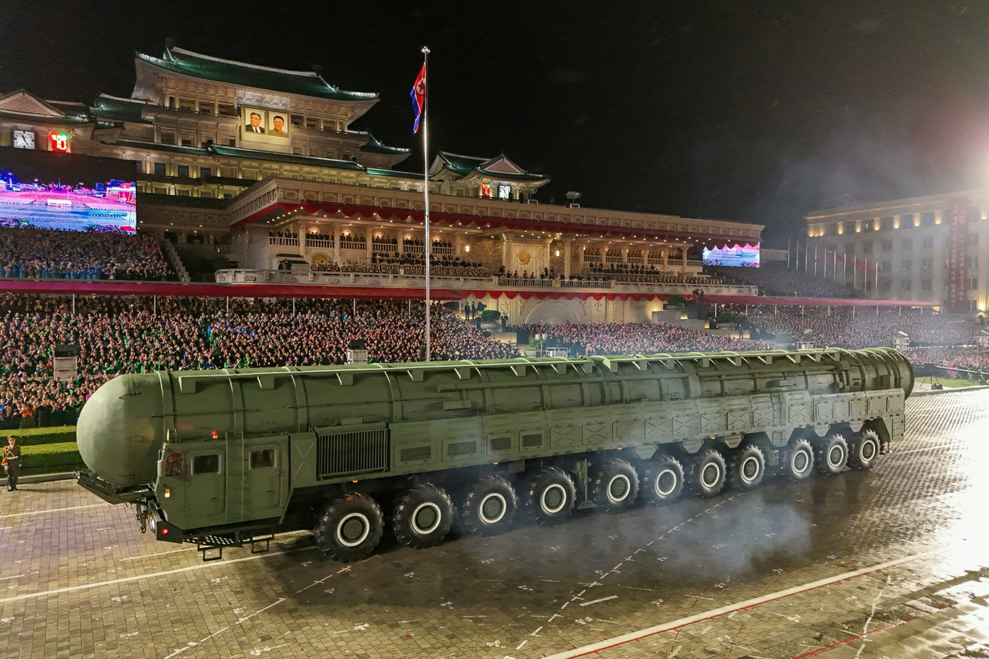 North Korea showcases what appears to be a new Hwasong-20 intercontinental ballistic missile (ICBM) during a military parade marking the 80th anniversary of the founding of North Korea's ruling Workers' Party of Korea on Oct. 10, in this file photo carried by the Korean Central News Agency the next day. [KCNA]