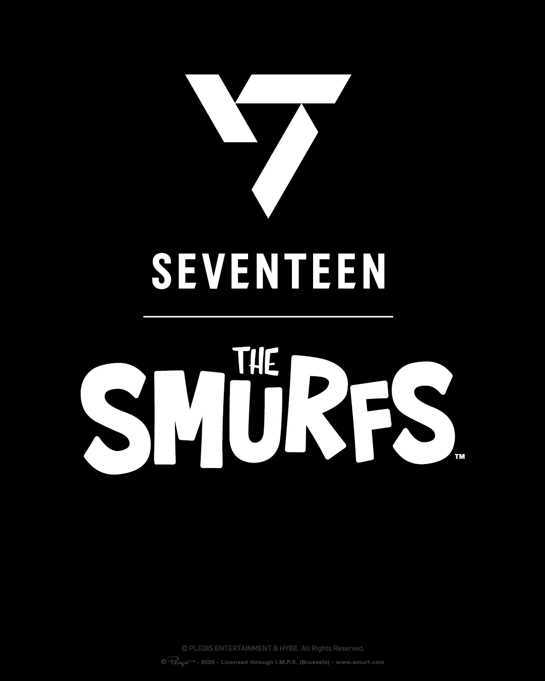 A poster for Seventeen's collaboration with The Smurfs [PLEDIS ENTERTAINMENT]