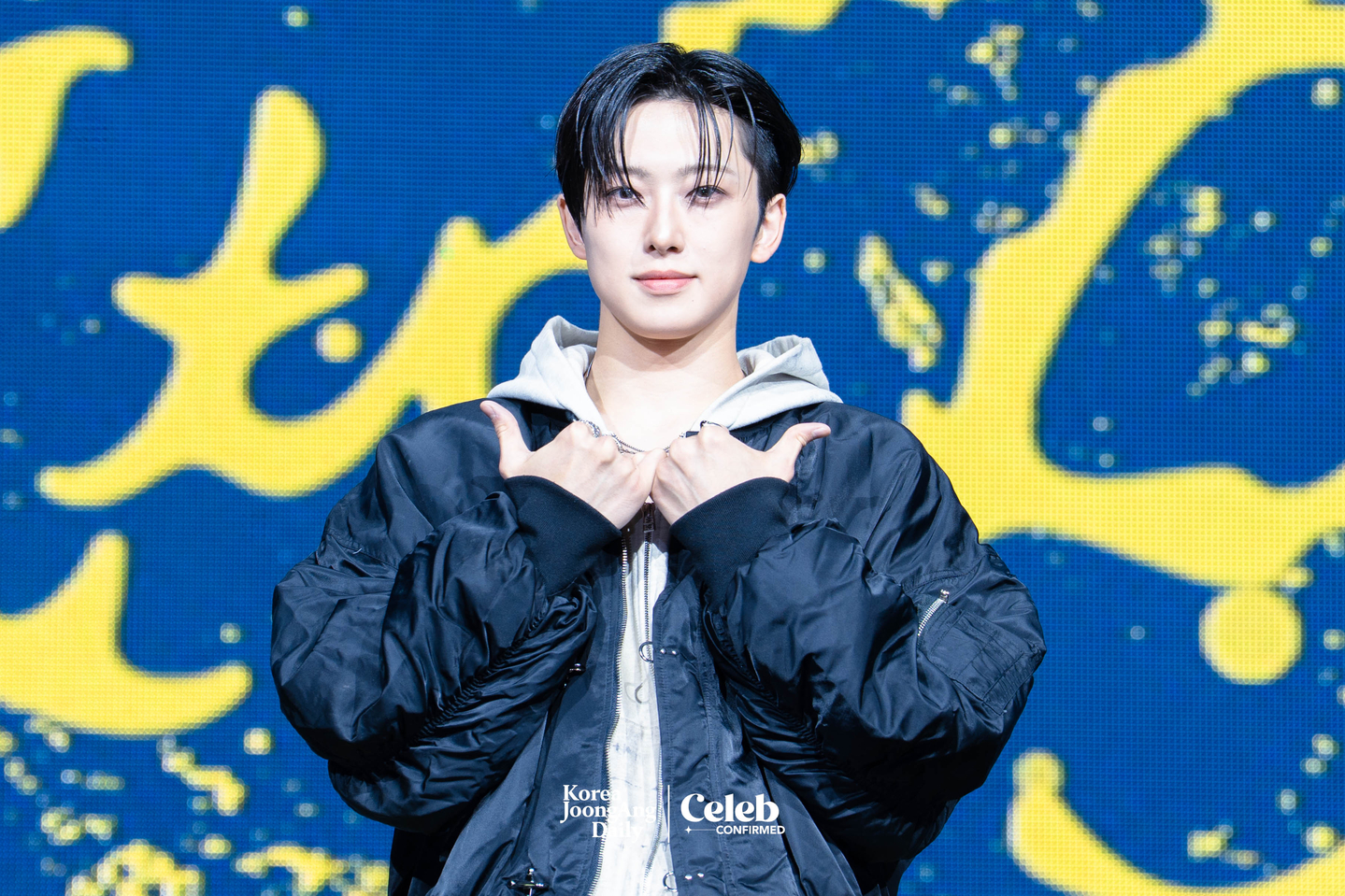 &TEAM’s Fuma poses for photos during a showcase for the release of the band’s EP, ″Back to Life,″ at the Blue Square in central Seoul on Oct. 28. [DANIELA GONZALEZ PEREZ]