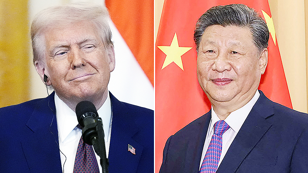 U.S. President Donald Trump, left, and Chinese President Xi Jinping. [YONHAP]