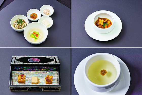 The dishes served at the APEC gala dinner on Oct. 31 developed by world-renowned Chef Edward Lee featuring a harmonious fusion of Korean and Western cuisine. [PRESIDENTIAL OFFICE]