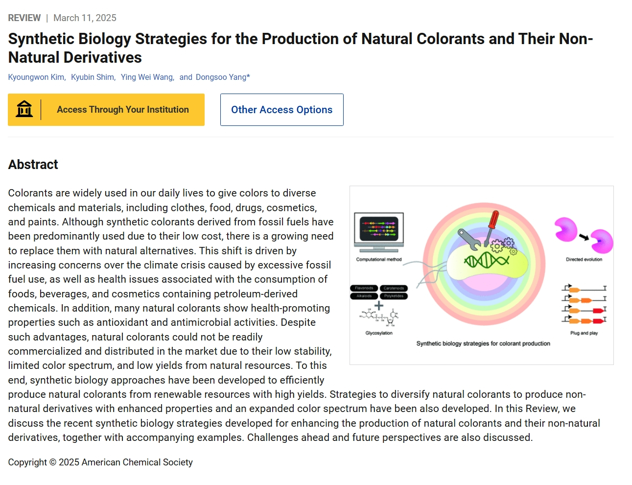 The abstract of the research paper coauthored by Ying Wei Wang [SCREEN CAPTURE]