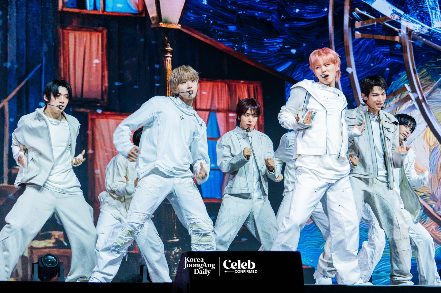 Boy band AHOF performs the lead track “Pinocchio” during a showcase for the release of its second EP, “The Passage,” at Yes24 Live Hall in eastern Seoul on Nov. 4. [DANIELA GONZALEZ PEREZ]