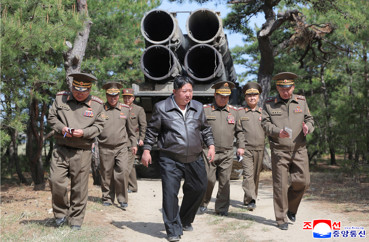 North Korean leader Kim Jong-un oversaw a joint strike drill involving long-range artillery and missile systems on May 8, the Korean Central News Agency (KCNA) reported May 9. [KCNA]