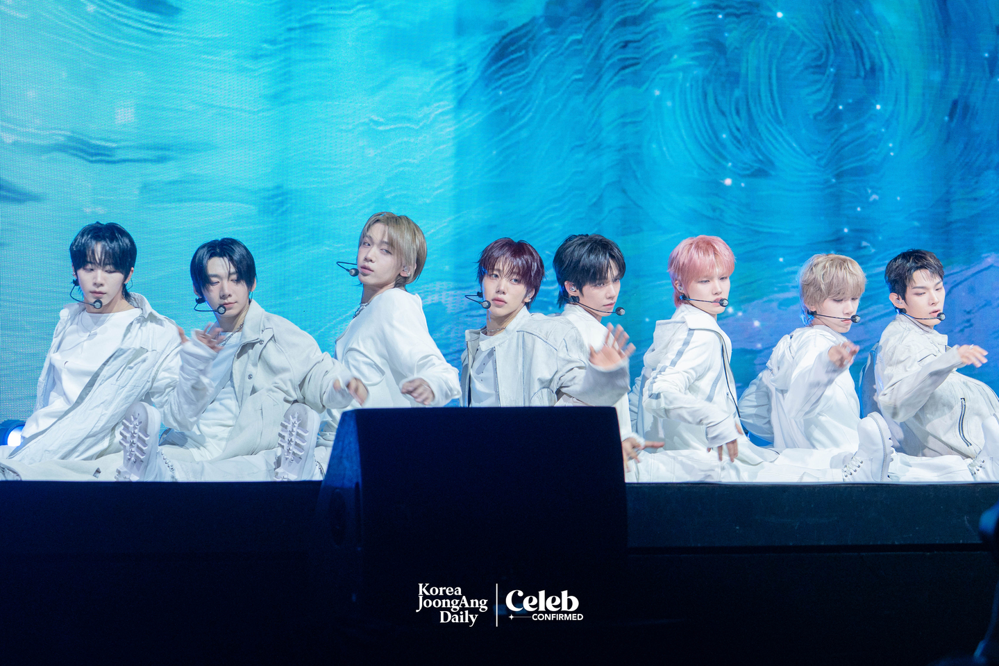 Boy band AHOF performs the lead track “Pinocchio” during a showcase for the release of its second EP, “The Passage,” at Yes24 Live Hall in eastern Seoul on Nov. 4. [DANIELA GONZALEZ PEREZ]