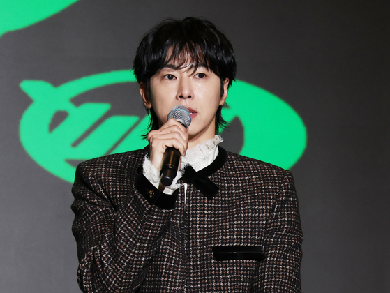 TVXQ's U-Know Yunho speaks during a press conference for his first full-length solo album, ″I-Know,″ in southern Seoul on Nov. 5. [YONHAP]