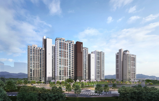 A render of Hyundai Engineering & Construction’s Hillstate Yongin Mark Valley apartment complex [HYUNDAI ENGINEERING & CONSTRUCTION] 