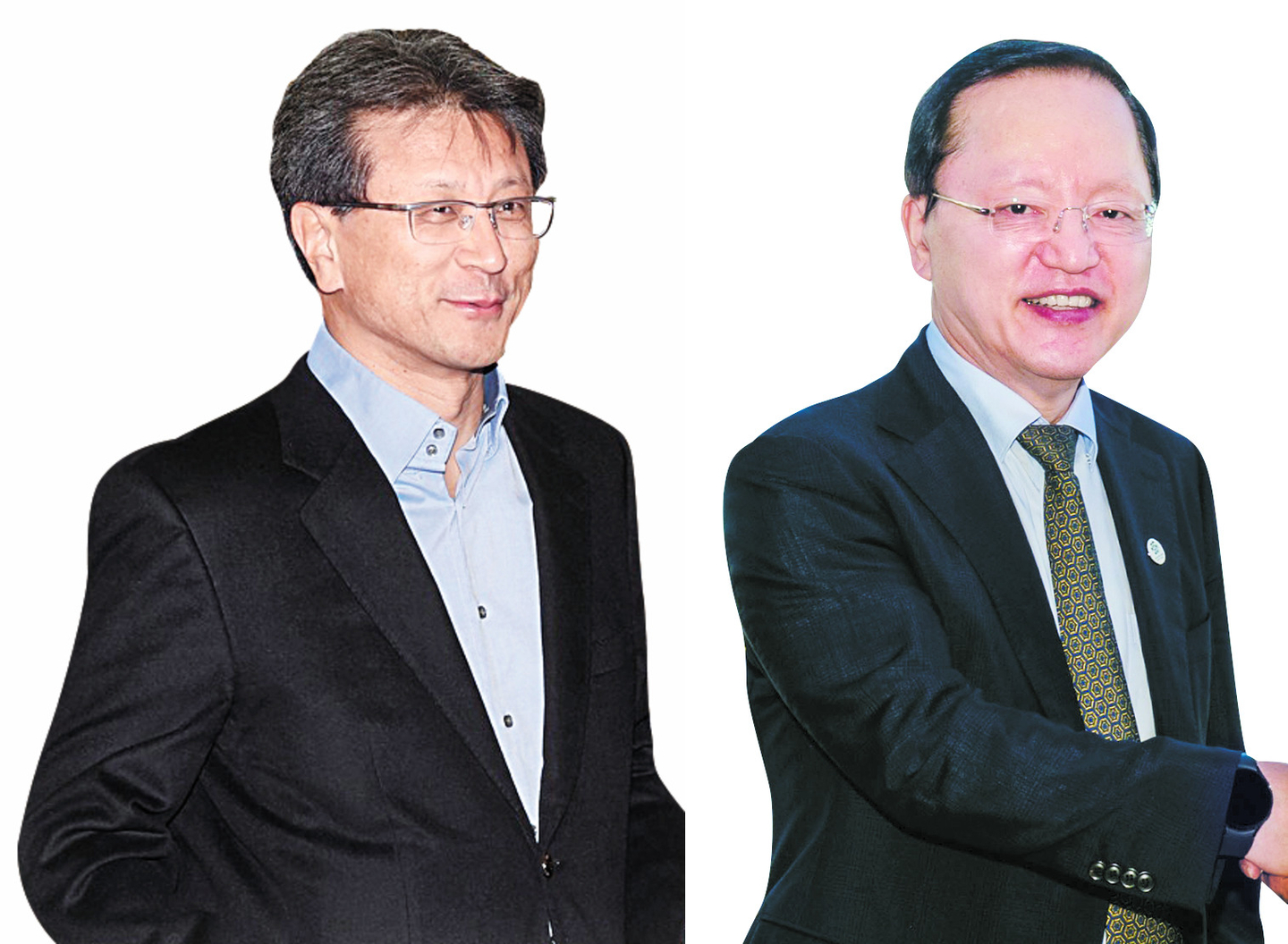 Samsung Electronics Vice Chairman Chung Hyun-ho, left, and President Park Hark-kyu [SAMSUNG ELECTRONICS]