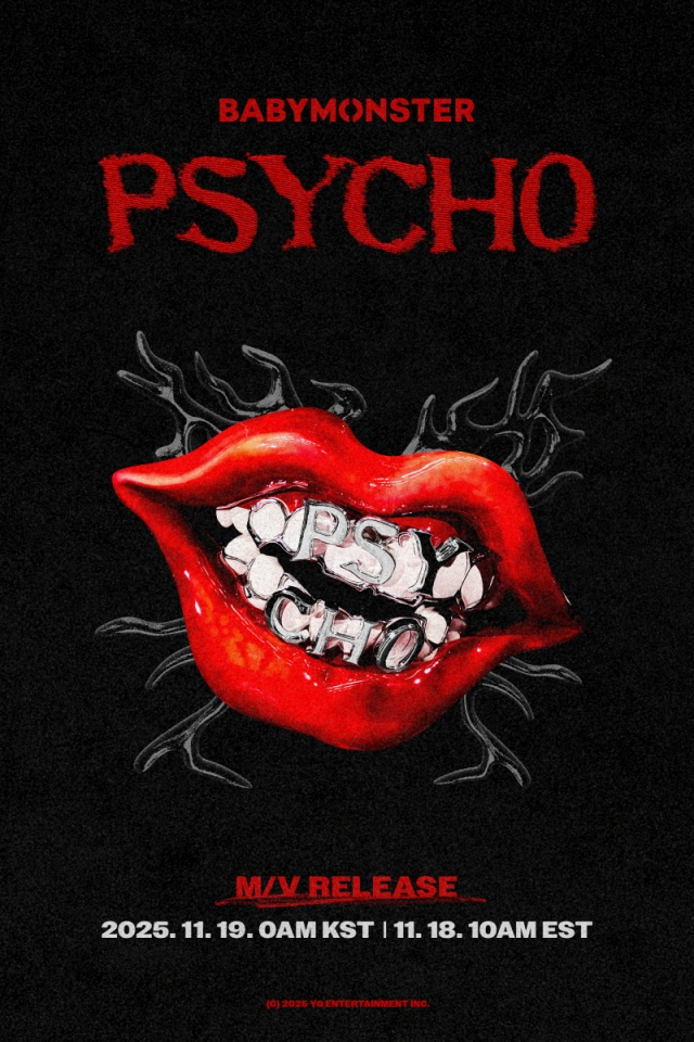 Teaser image for the release of BabyMonster's music video for the song "Psycho" [YG ENTERTAINMENT]
