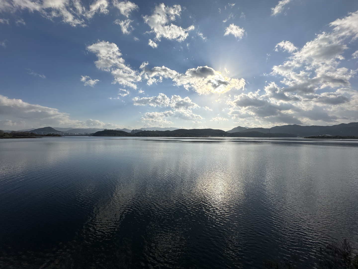 Looking down river from just outside Chuncheon, Gangwon, on Nov. 2.  [JIM BULLEY]