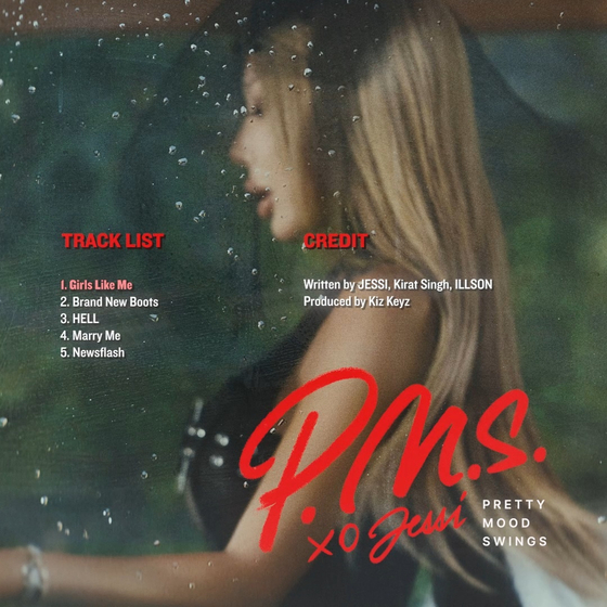Teaser image for rapper Jessi's EP ″P.M.S″ [UNNI COMPANY]