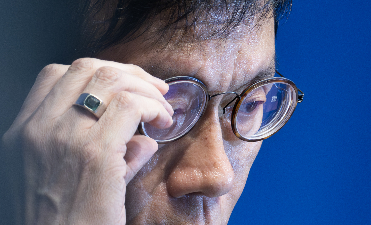 Bank of Korea Gov. Rhee Chang-yong is seen during a press conference at the central bank's headquarters in Jung District, central Seoul, on Oct. 23. [NEWS1]