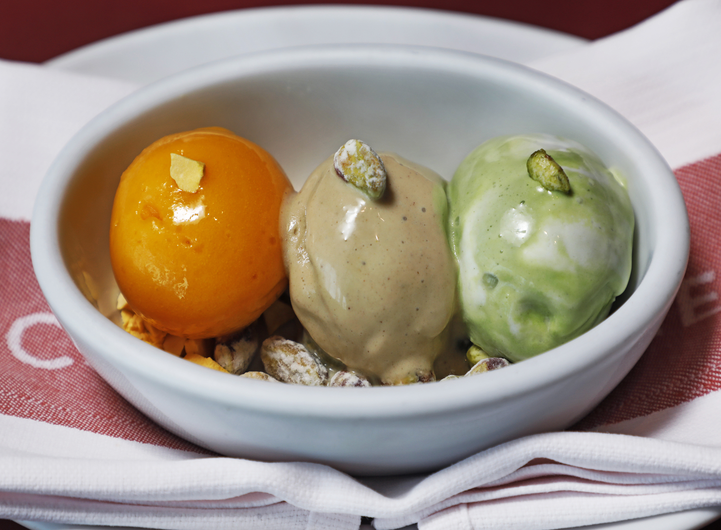 A plate of house-made gelati Park Hyatt Seoul’s Italian restaurant Cornerstone in Gangnam District, southern Seoul [PARK SANG-MOON]